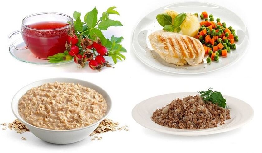 Platos dietéticos para gastritis incluidos en la dieta terapéutica. 