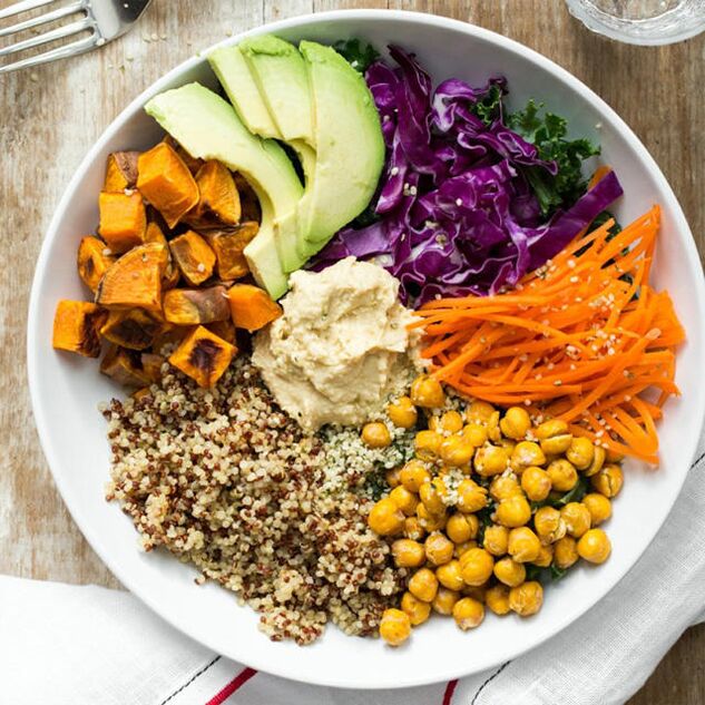 Nuez con verduras